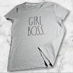Rae Dunn XS Gray Girl Boss Tee Shirt